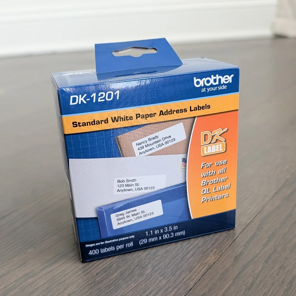 Brother DK-1201 Standard Address Labels, DK1201, 3 1/2